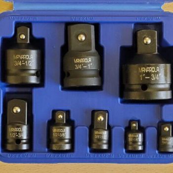 8PC IMPACT ADAPTORS 1/4 - 1" DR